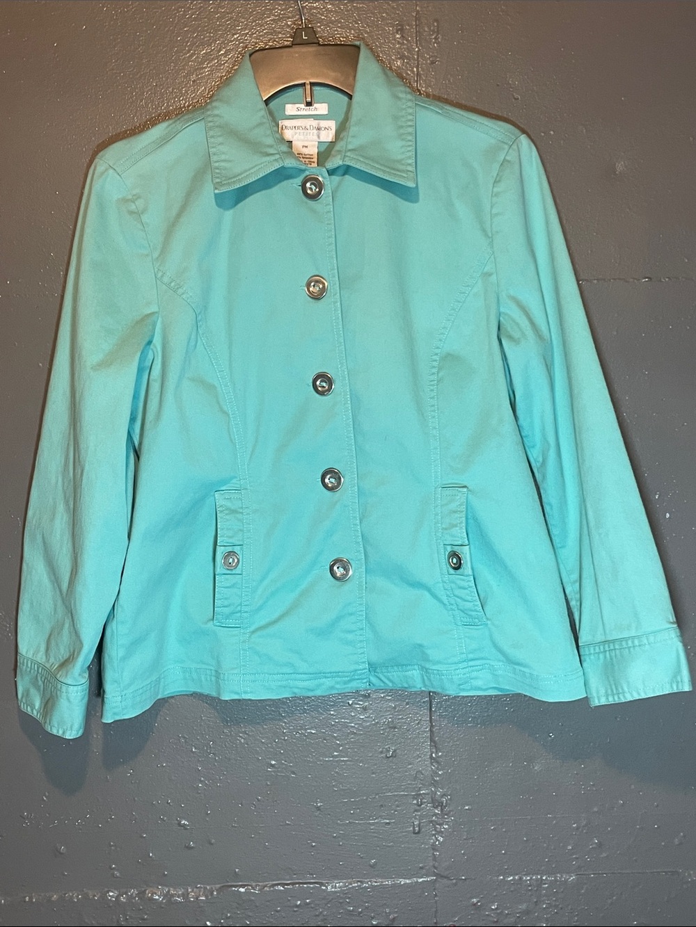 Draper’s & Damon’s Aqua Button-Front Jacket